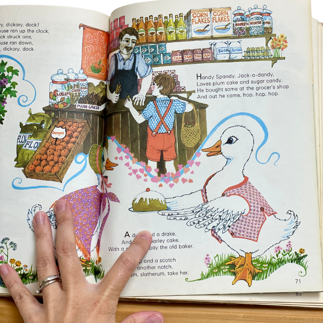 Large Vintage Nursery Rhyme Book | Vintage Home