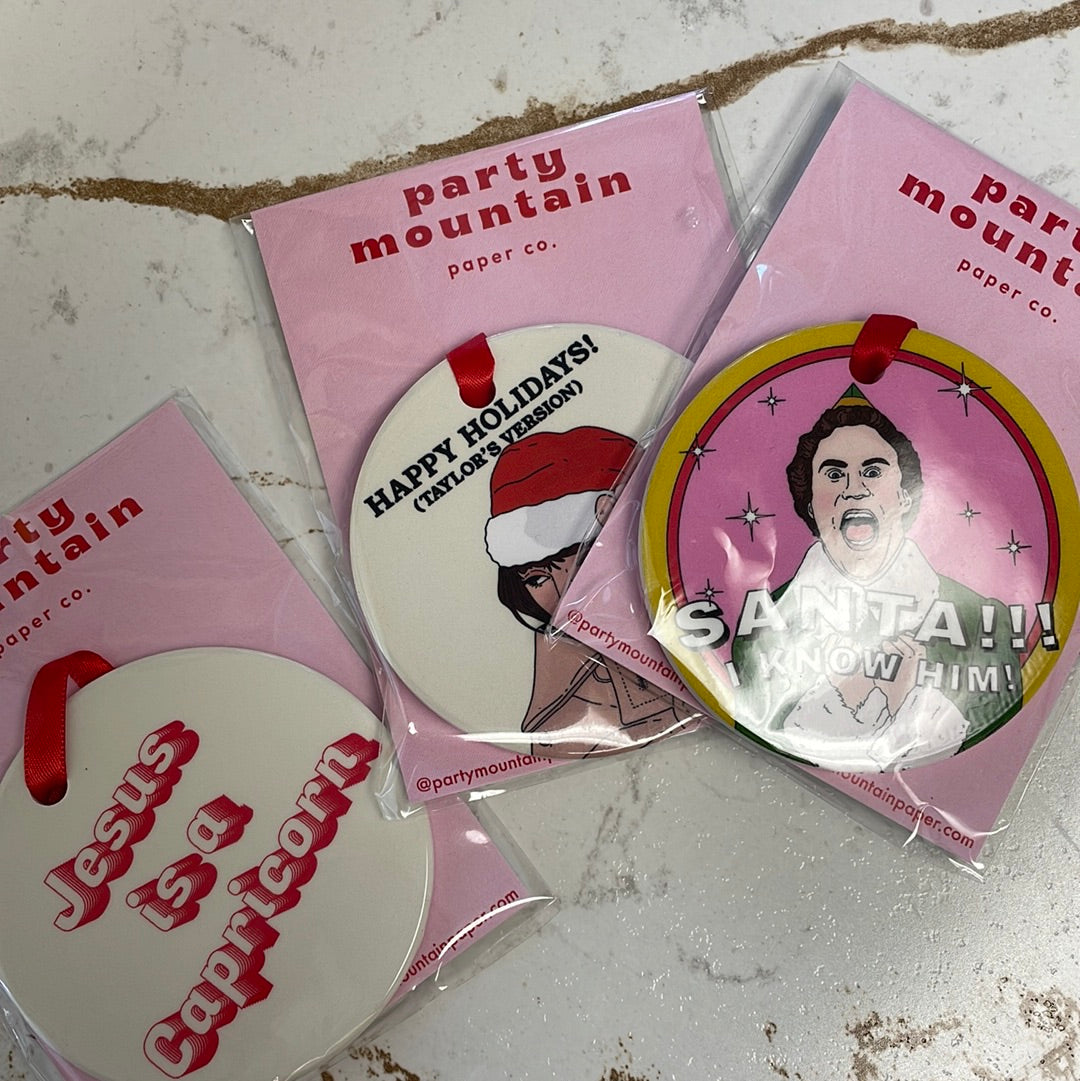 Party Mountain Christmas Ornament
