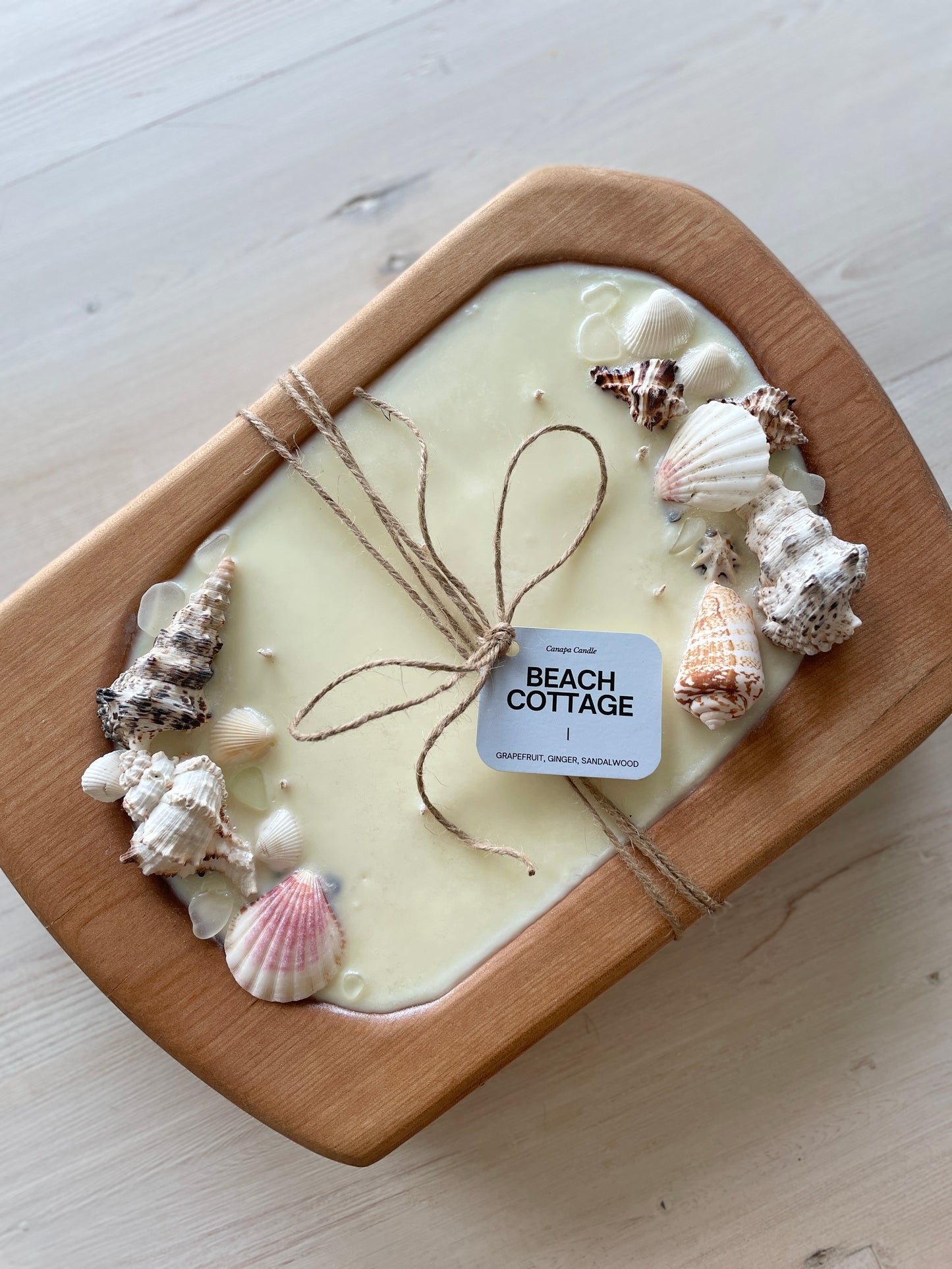 50oz Beach Cottage Dough Bowl Soy Candle