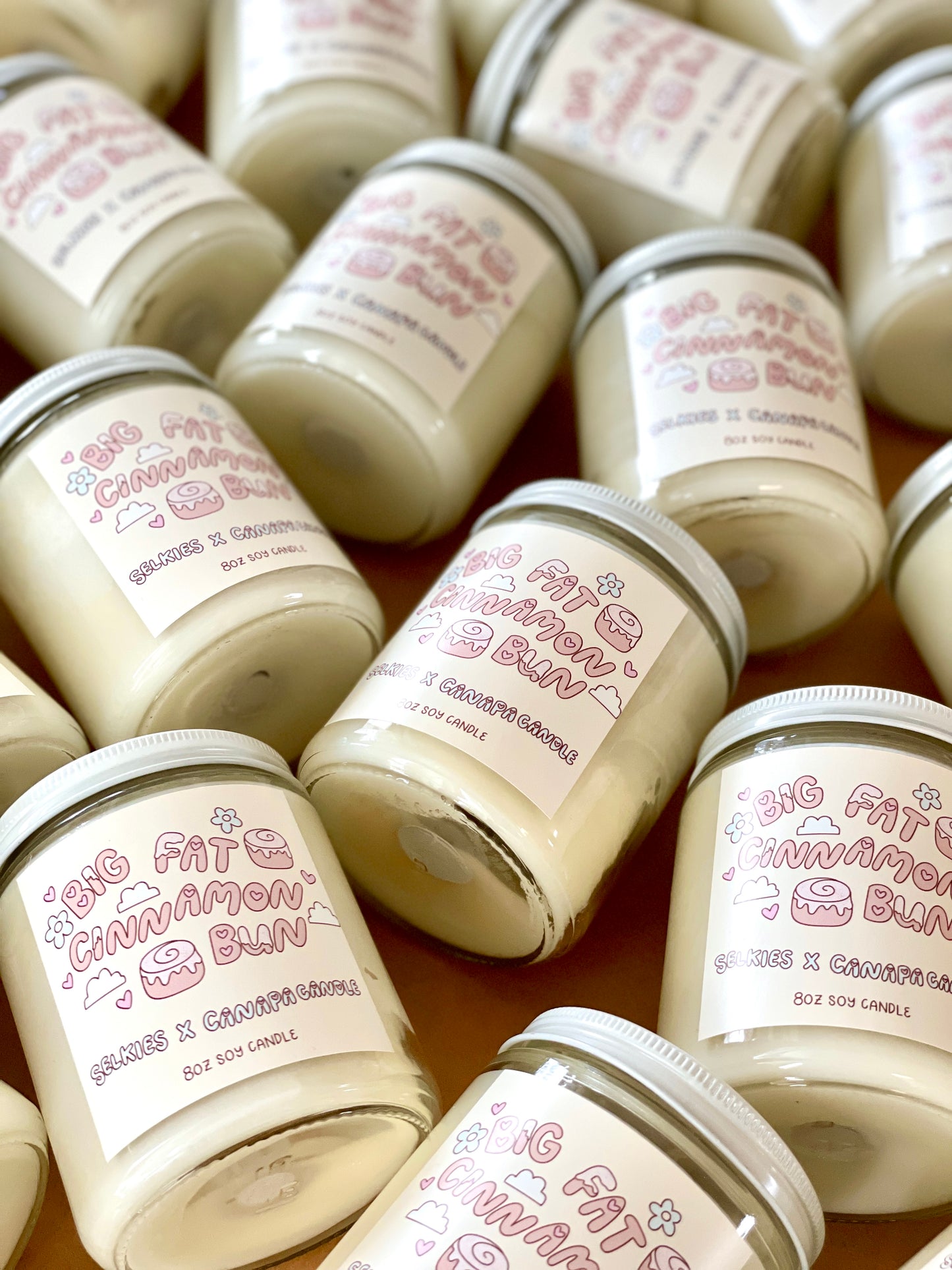 Big Fat Cinnamon Bun Soy Candle - Brown Sugar, Cinnamon, Buttery Warm Dough