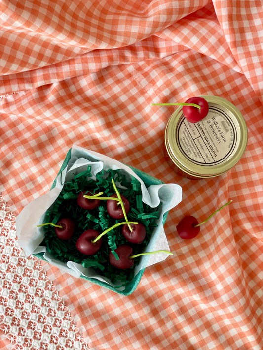 6 x Cherry Beeswax Birthday Celebration Candles