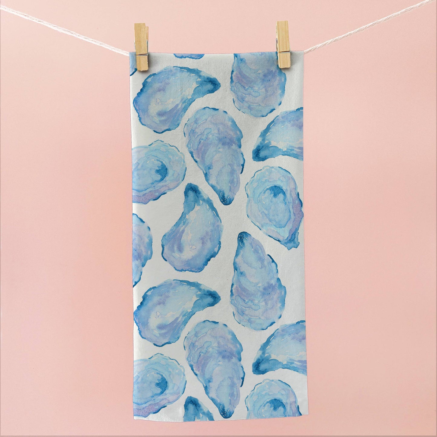 Mussel Shell Kitchen Tea Towel | Oyster Shell Dish Towel