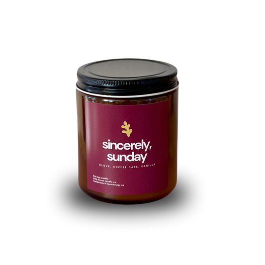 Sincerely, Sunday - 8oz Soy Candle