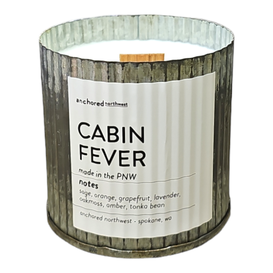 Cabin Fever Rustic Vintage Farmhouse Wood Wick Candle: 10oz