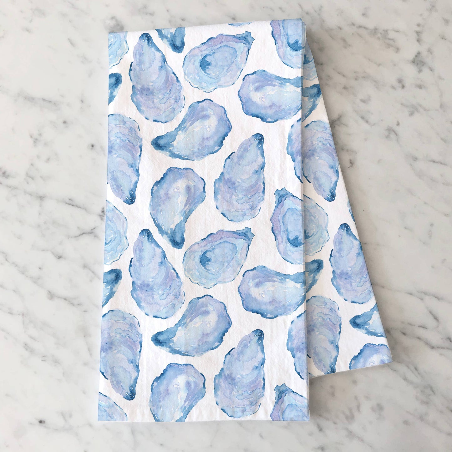 Mussel Shell Kitchen Tea Towel | Oyster Shell Dish Towel