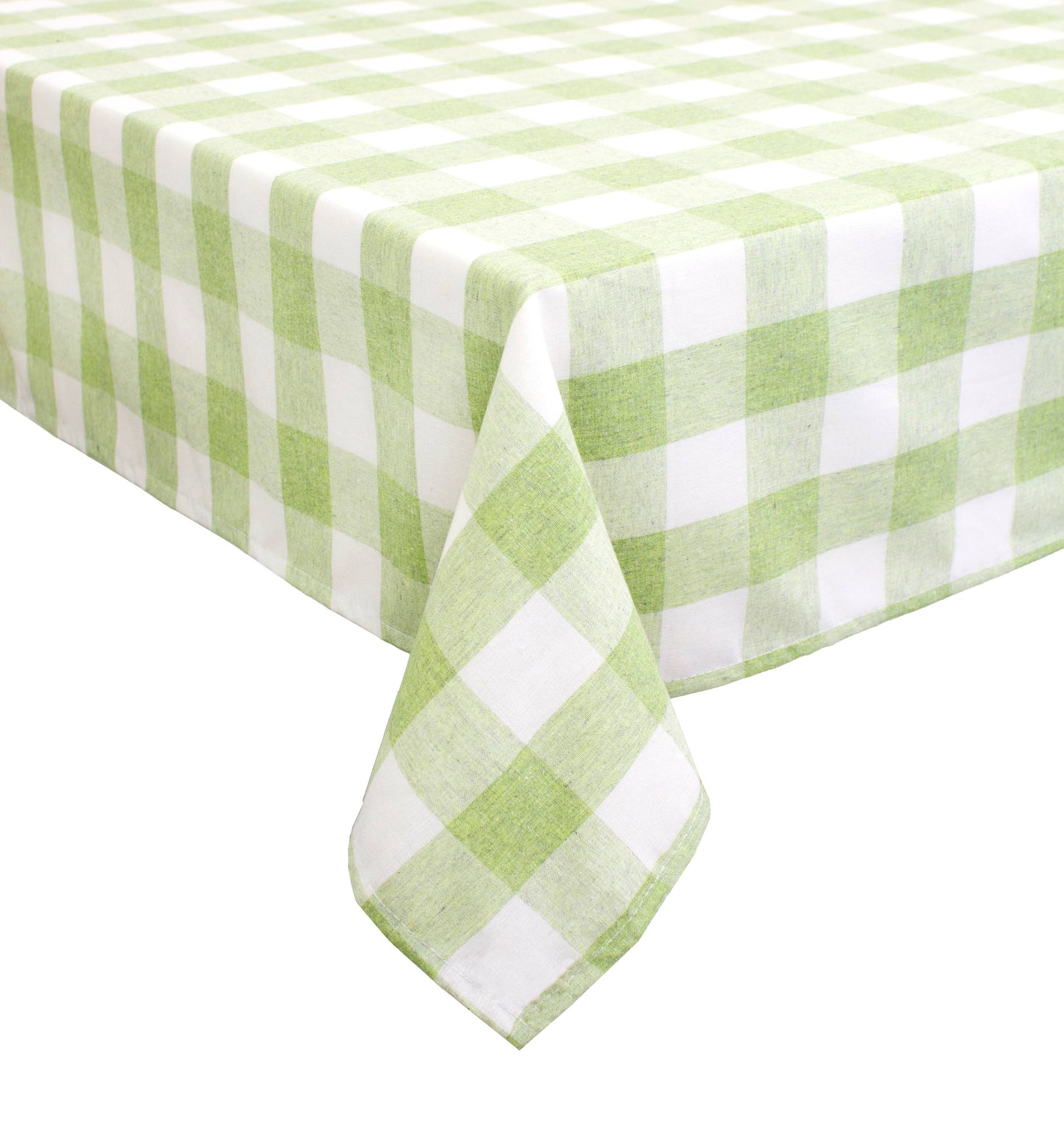 Lime-White Buffalo Plaid 56" Picnic Blanket Tablecloth