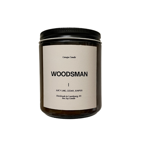 Woodsman Soy Candle - Lime + Evergreen + Juniper