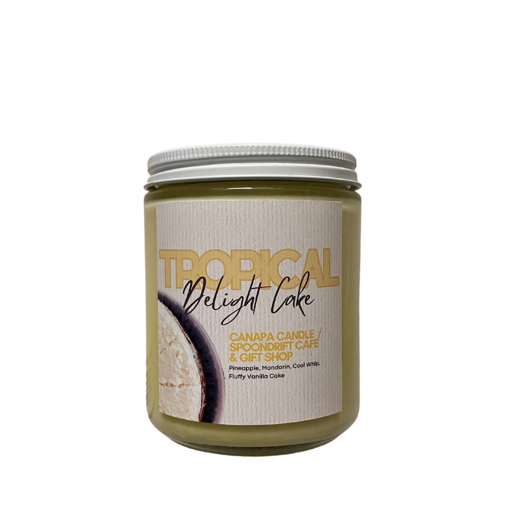 Tropical Delight Cake Soy Candle inspired by Spoondrift ‘Tropical Cake’ - 8oz Handmade in Louisbourg