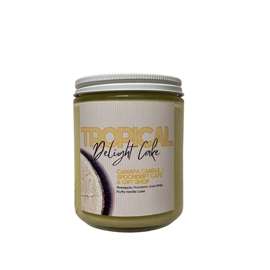 Tropical Delight Cake Soy Candle inspired by Spoondrift ‘Tropical Cake’ - 8oz Handmade in Louisbourg