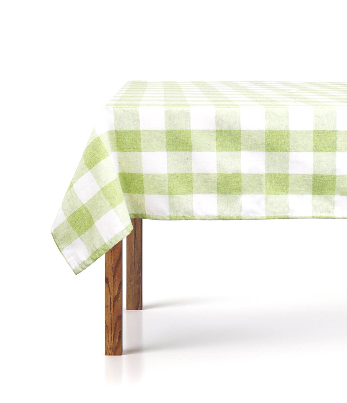 Lime-White Buffalo Plaid 56" Picnic Blanket Tablecloth