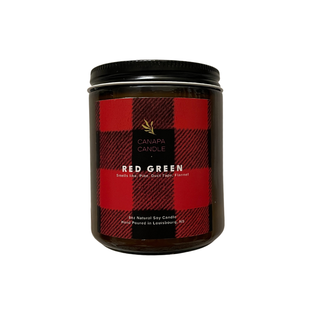 Red Green Soy Candle