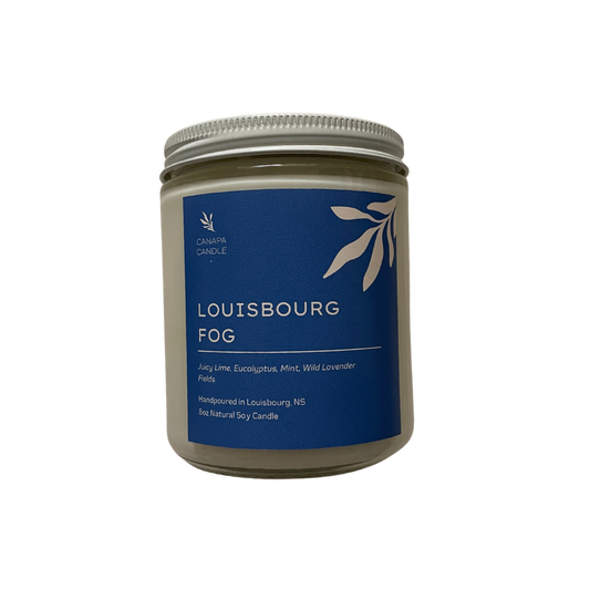 Louisbourg Fog - Louisbourg Lighthouse Centennial Soy Candle - Juicy Lime, Eucalyptus and Wild Lavender Fields