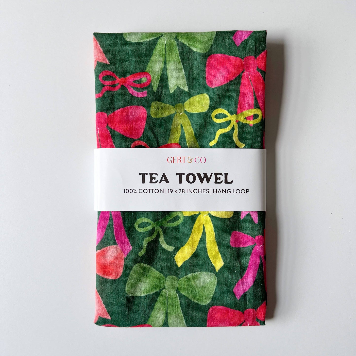 Christmas Bows Tea Towel | Christmas Kitchen Towels