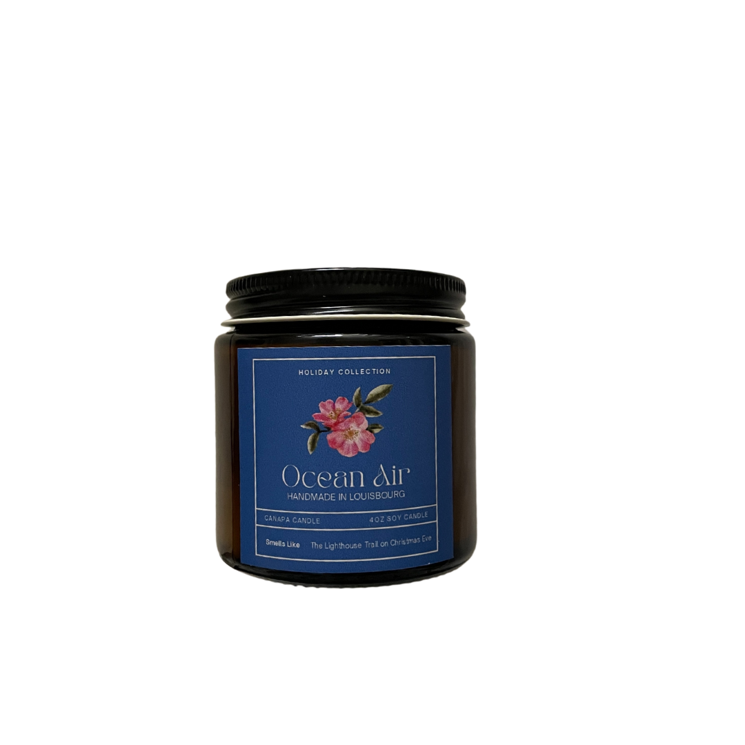 Ocean Air Soy Candle - 4oz Canapa Candle Holiday Collection