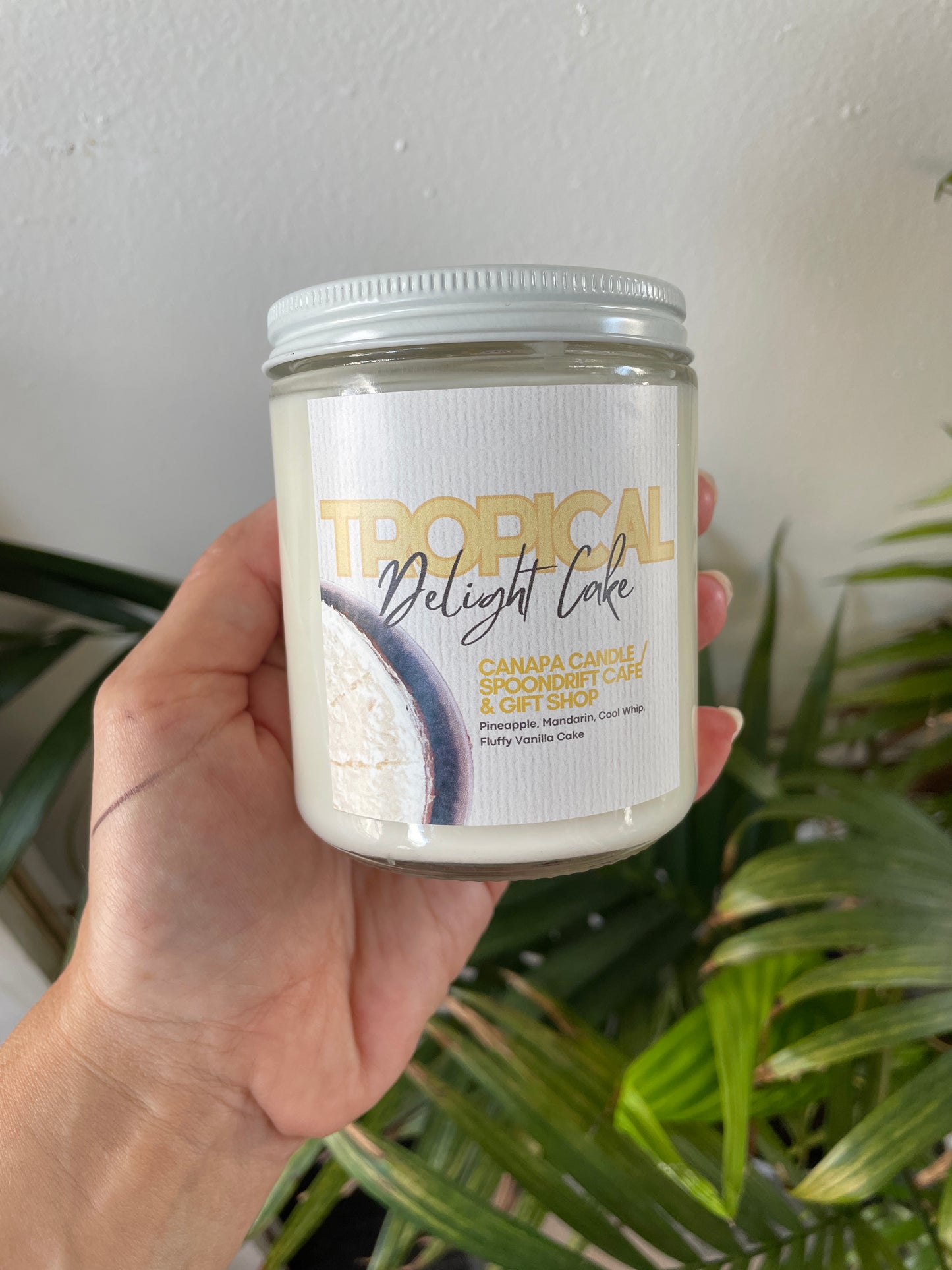 Tropical Delight Cake Soy Candle inspired by Spoondrift ‘Tropical Cake’ - 8oz Handmade in Louisbourg