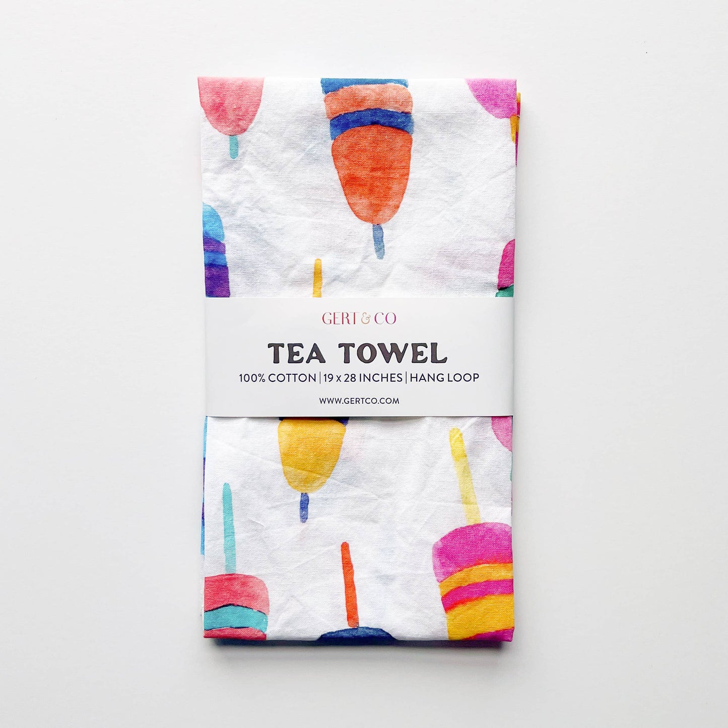 Colorful Buoys Kitchen Towel | Lobster Buoy Tea Towel