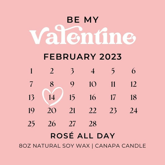 Rosé All Day - Valentine Soy Candle- Bubbly, Berries + Wine