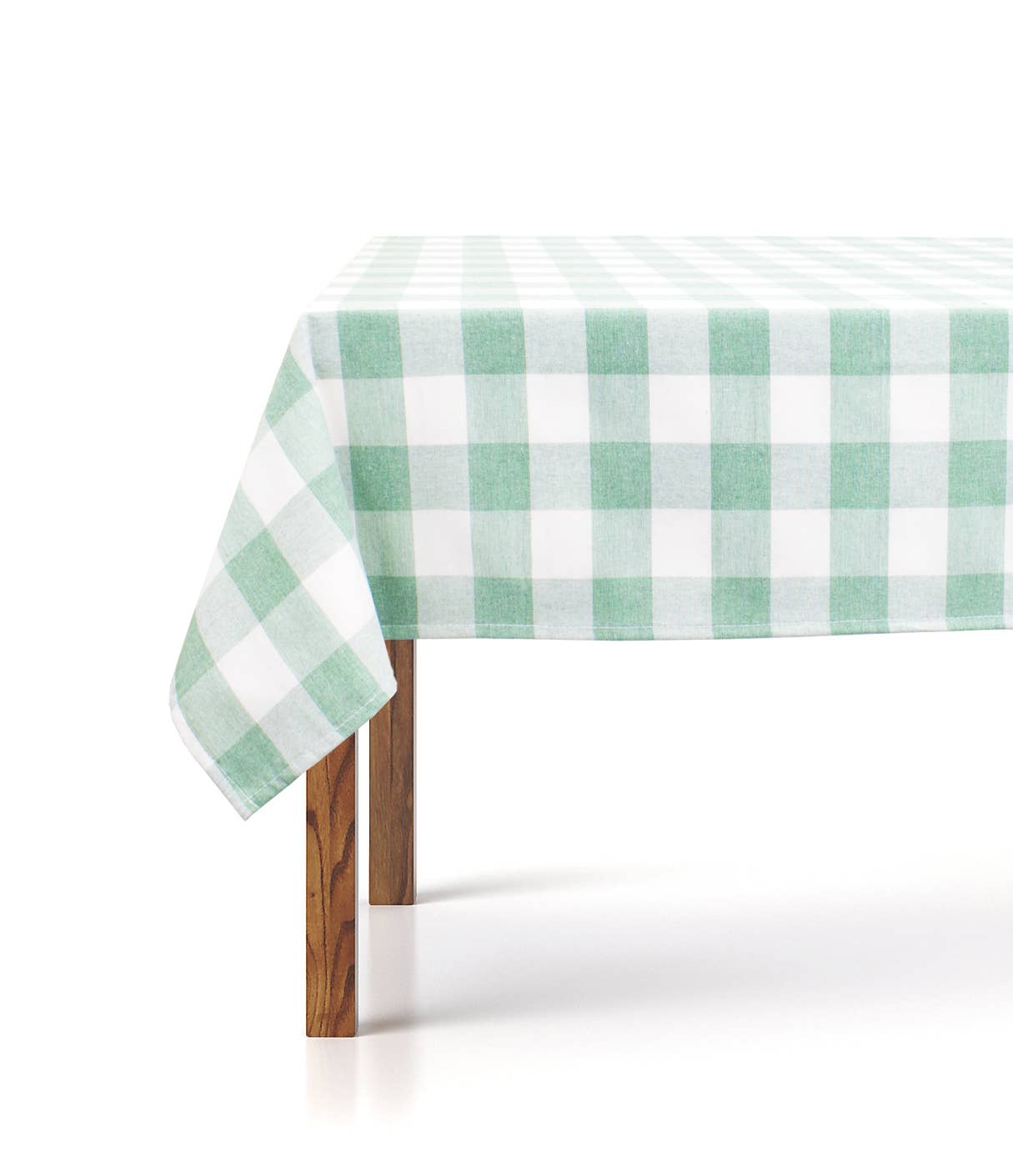 Green-White Buffalo Gingham Pattern 56" Picnic Blanket Tablecloth