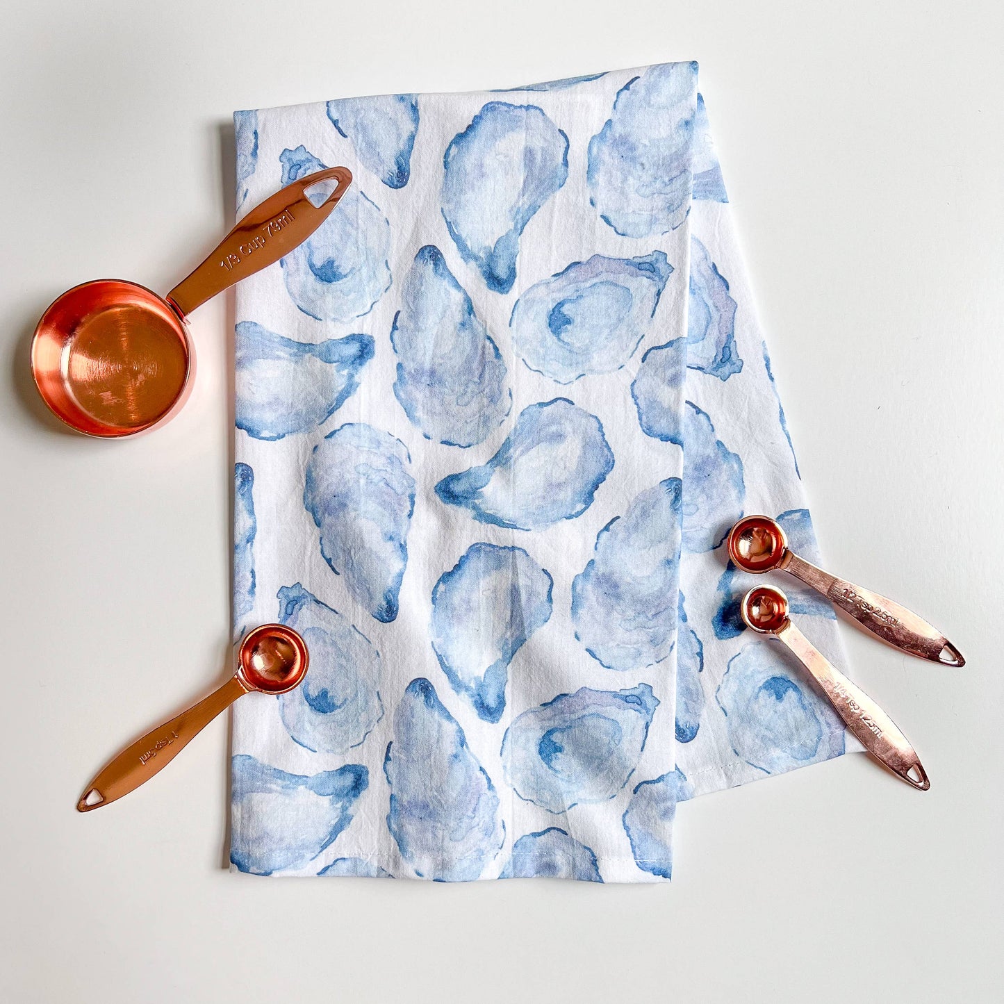 Mussel Shell Kitchen Tea Towel | Oyster Shell Dish Towel